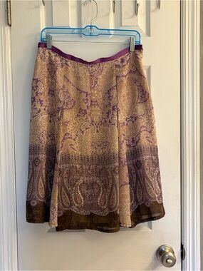 Vintage Worthington Lavender Paisley Flower Skirt Size 12.